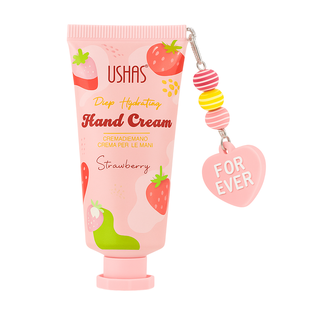 Crema de manos de fresa con llavero USHAS