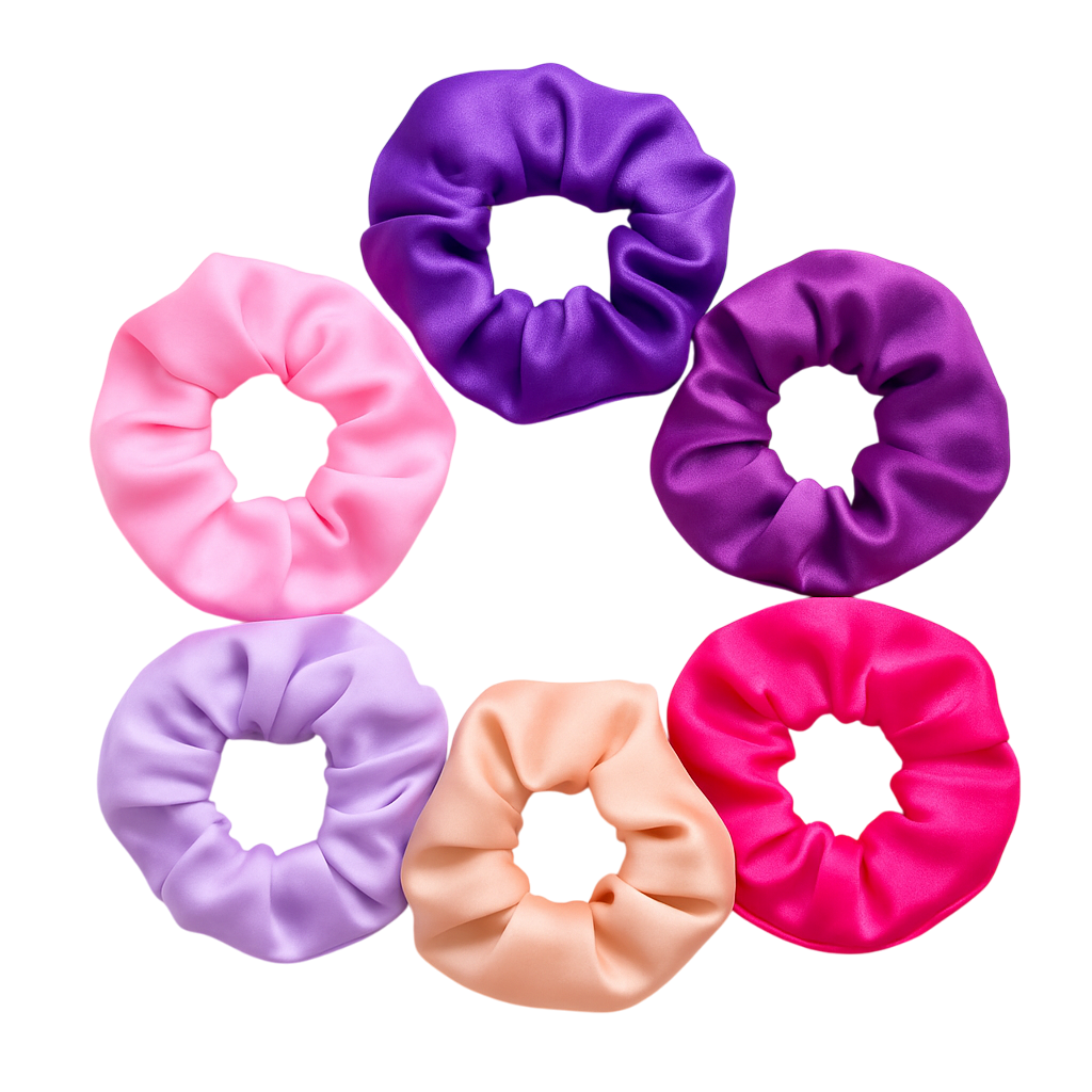 Scrunchies de satin para el cabello
