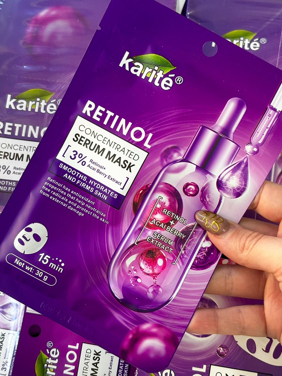 Mascarilla en velo retinol KARITE