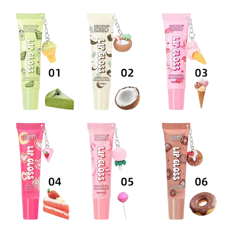 Lip gloss con llavero USHAS