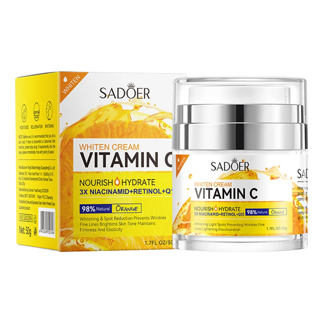 Crema hidratante vitamina C con niacinamida y retinol SADOER