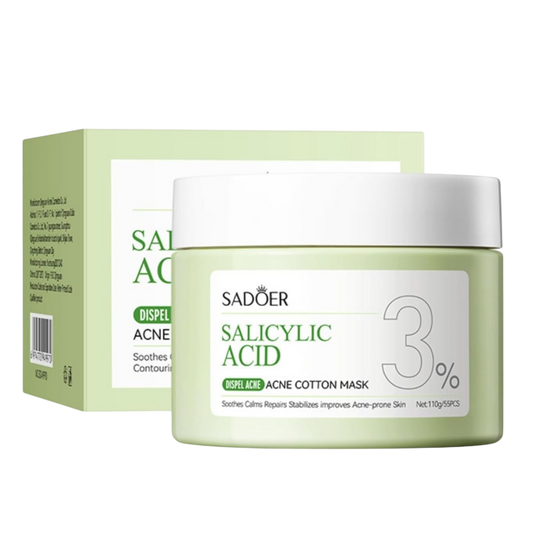Pads antiacné de acido salicílico con centella asiatica y niacinamida SADOER