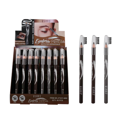 Lápiz de cejas marrón con cepillo USHAS