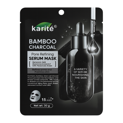 Mascarilla en velo bamboo charcoal KARITE