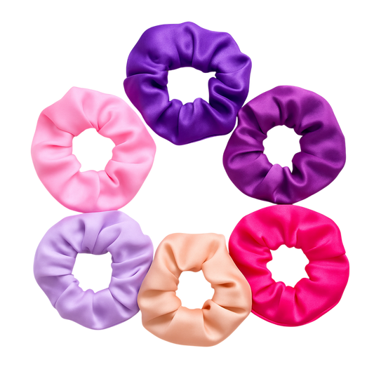Scrunchies de satin para el cabello